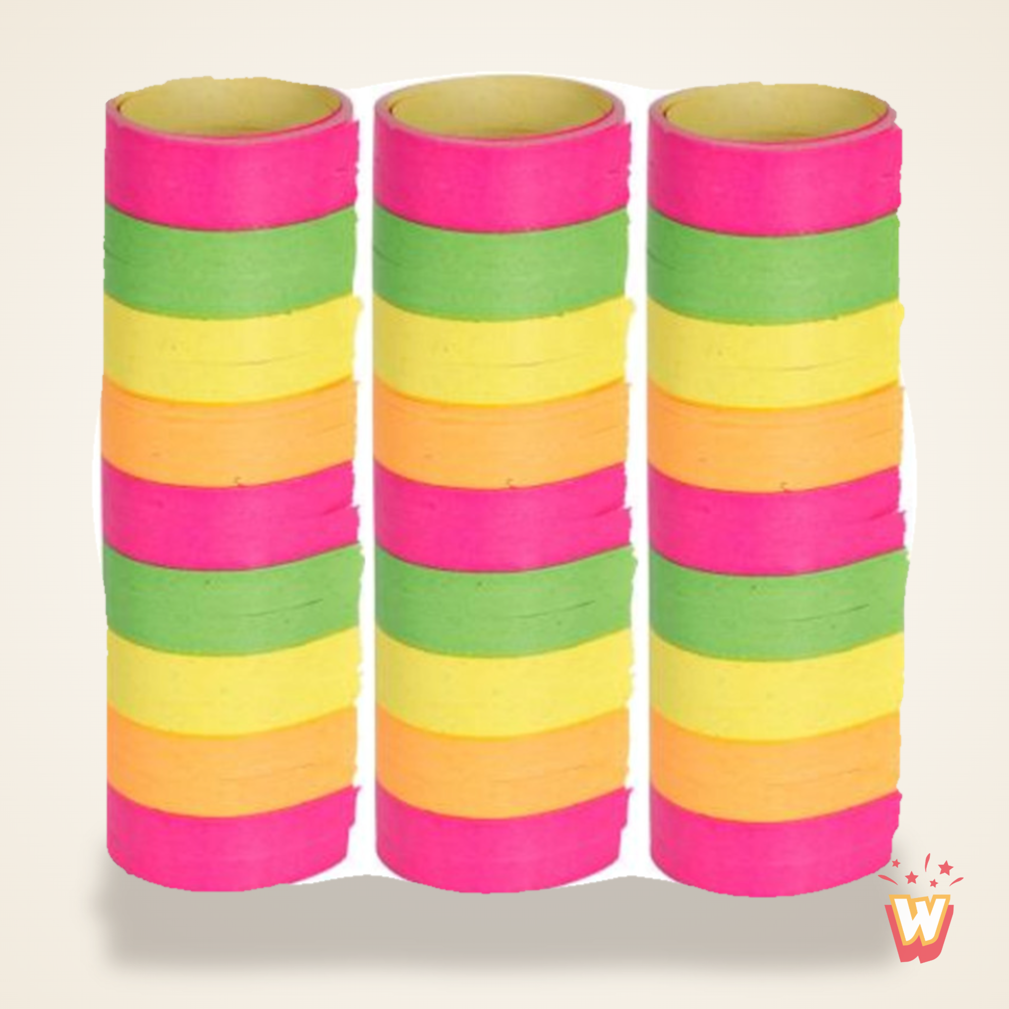 Serpentins multicolores – lot de 3 rouleaux