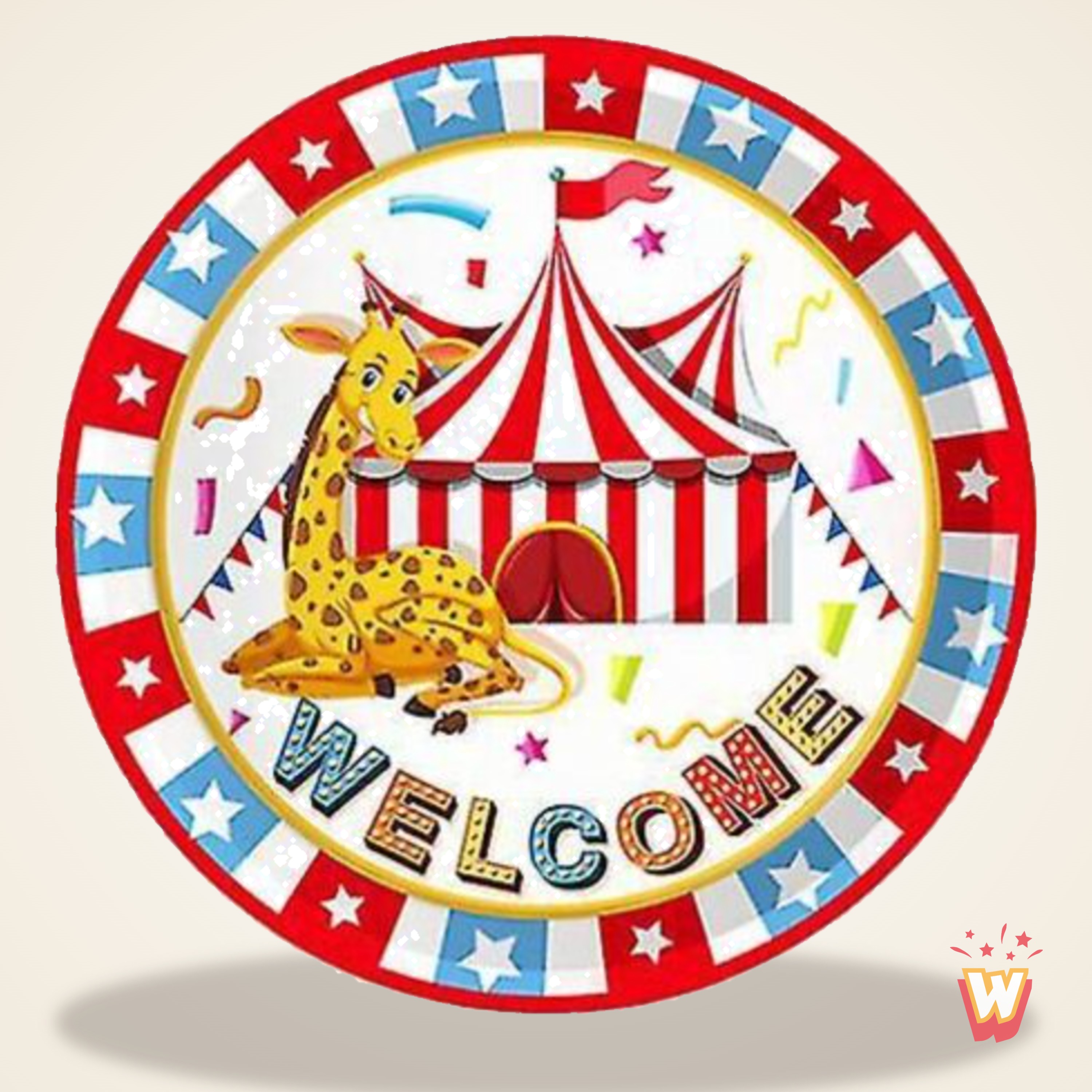 Assiette en carton Cirque – Welcome